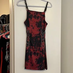 Black and Red Mini Dress